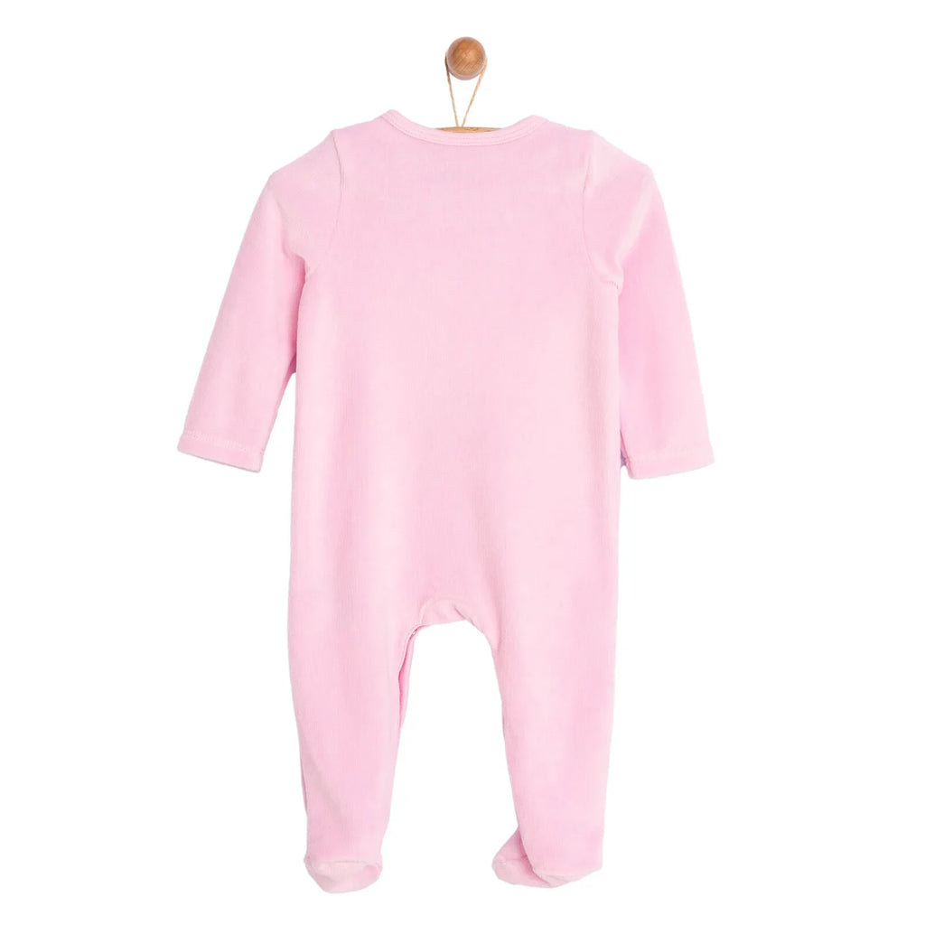 HelloBaby Newborn Baby Girl Velvet Footed Jumpsuit - Pink