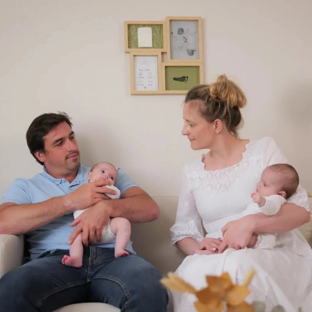 Petit Artichaut Puzzle Frame with Hand & Foot Imprints - Olive Tree - Bobobiy