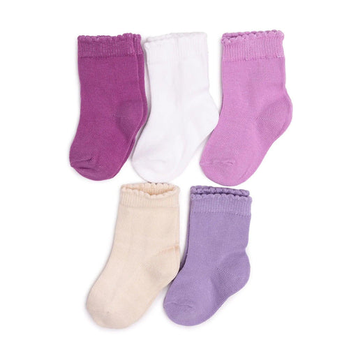 HelloBaby Ankle Socks 5 pcs - Lilac - Bobobiy