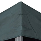 Charcoal grey gazebo roof replacement canopy peak seam with curved stitching detail