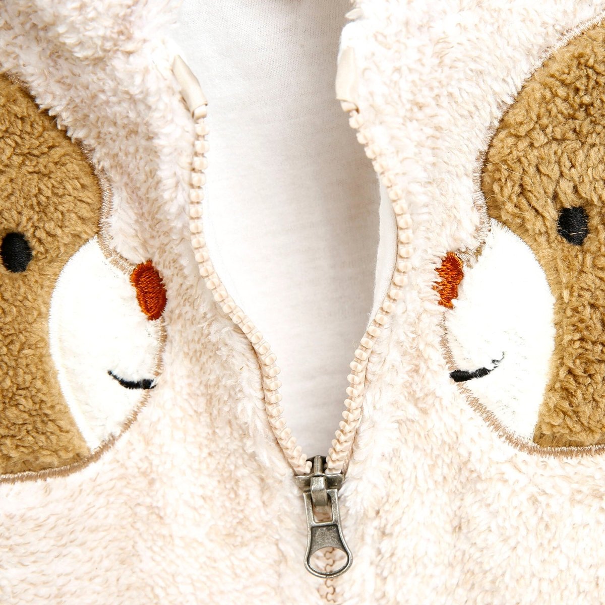 Midimod Newborn Cute Bears Welsoft Footed Jumpsuit - Beige