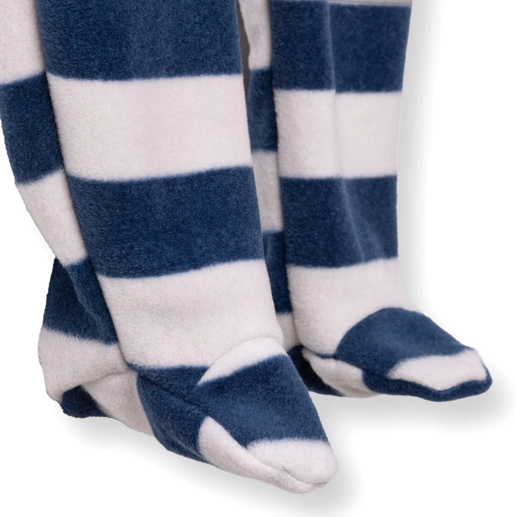 HelloBaby Newborn Polar Footed Jumpsuit - Navy Printed