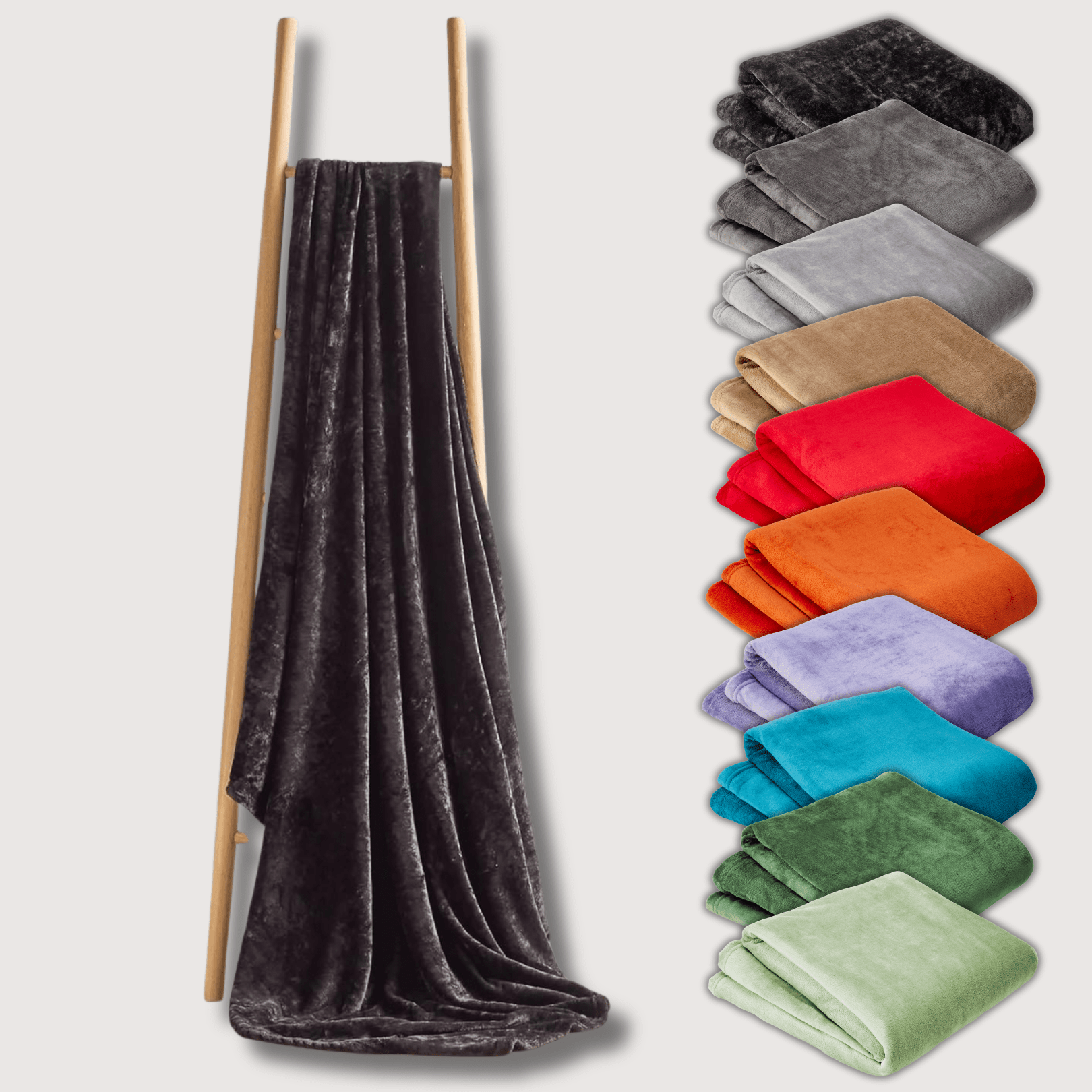 Flannel Ultra Soft Fleece Throw Blanket Super Warm Plush Lightweight All-Season Comfort for Bed Sofa Couch Chair Multiple Sizes and Colors