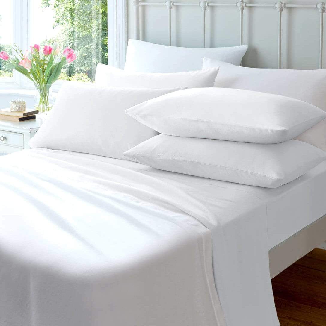 Flannelette Super Soft Brushed Cotton Duvet Set Luxuriously Warm Elegant Design in Single Double King Super King