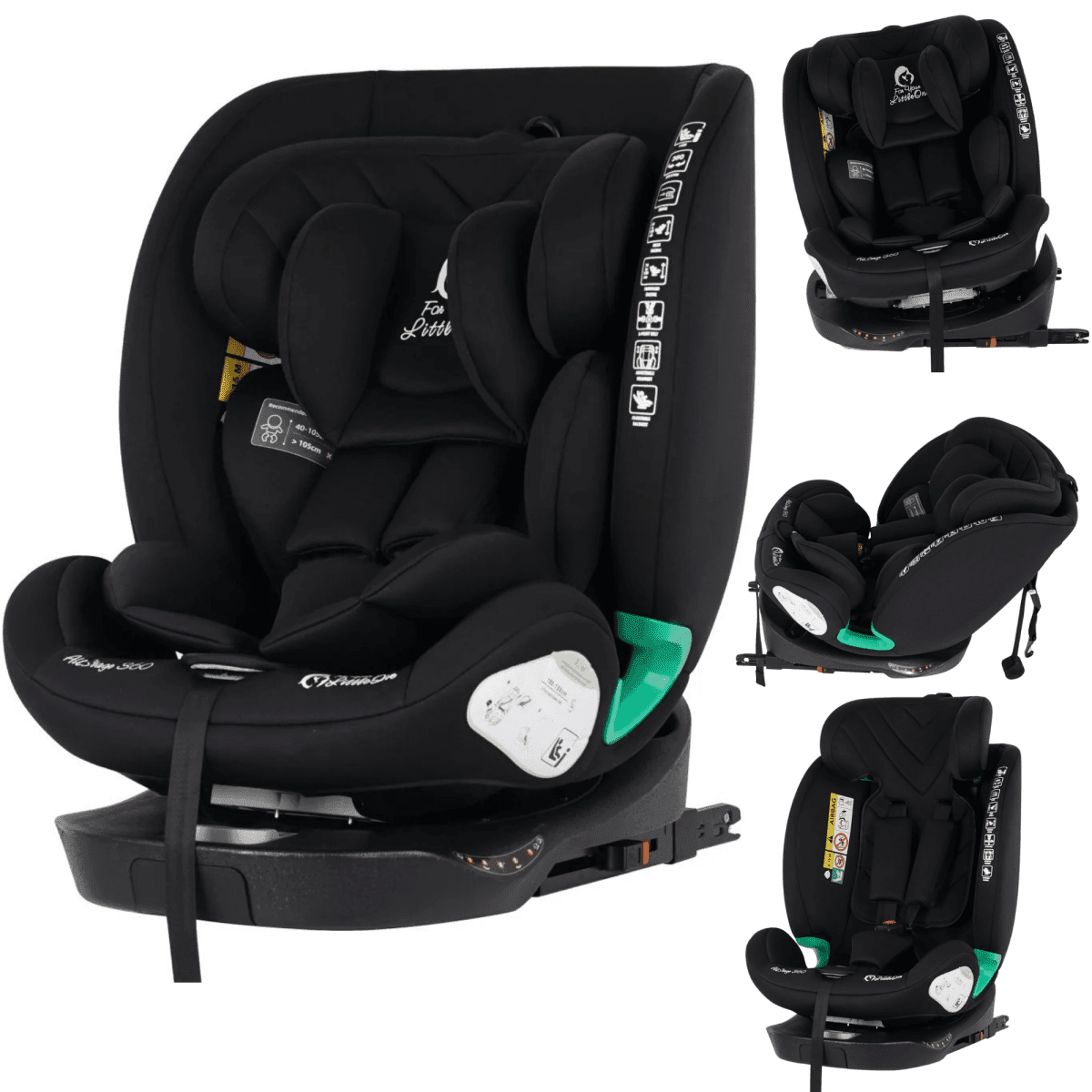 For Your Little One AllStage 360 0/1/2/3 ISOFIX I-Size Car Seat - Midnight Black (Birth-12 Years)