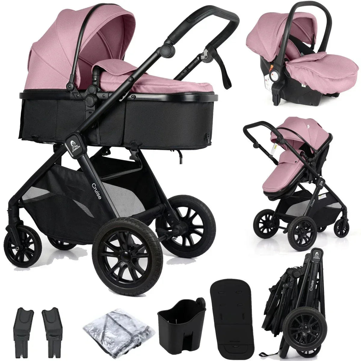 for-your-little-one-cruise-3-in-1-travel-system-with-i-size-car-seat-blush-rose-free-cupholder-and-seat-liner-included-5443069 - Bobobiy