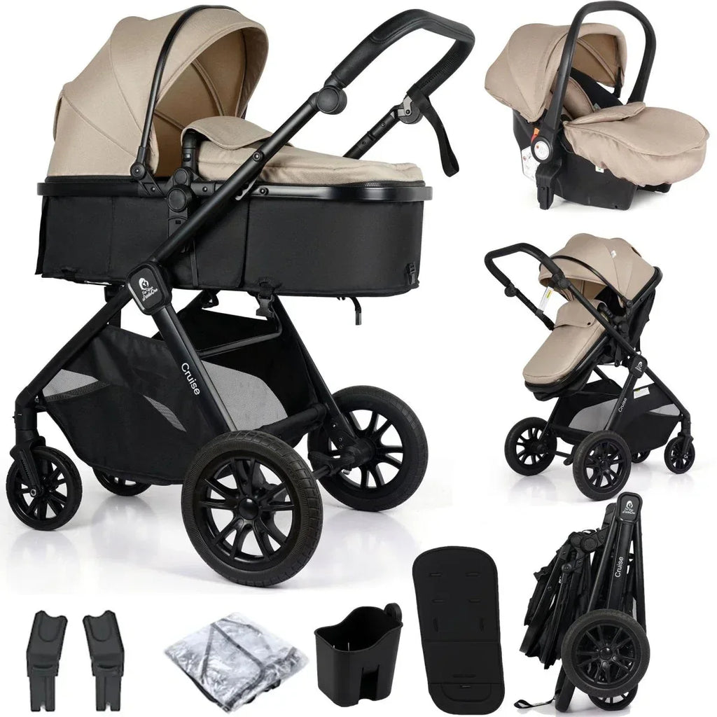 for-your-little-one-cruise-3-in-1-travel-system-with-i-size-car-seat-dune-beige-free-cupholder-and-seat-liner-included-1562910 - Bobobiy