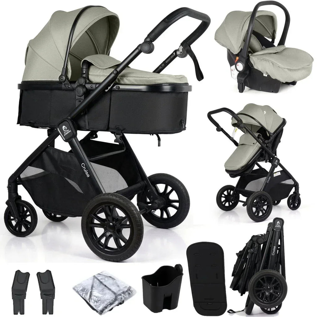 for-your-little-one-cruise-3-in-1-travel-system-with-i-size-car-seat-pebble-sage-free-cupholder-and-seat-liner-included-9476279 - Bobobiy