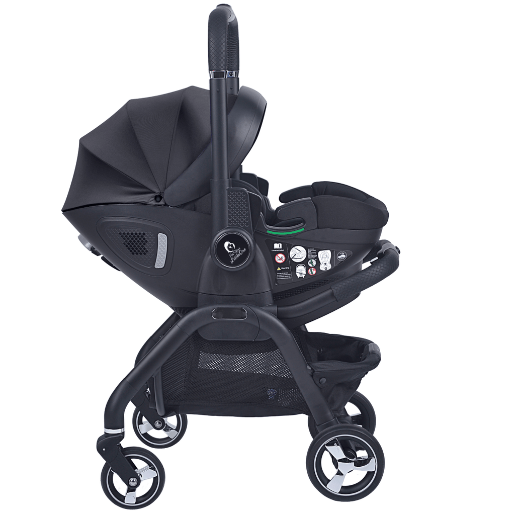 For Your Little One Qubi Infant Car Seat Stroller & Base - Eclipse Black