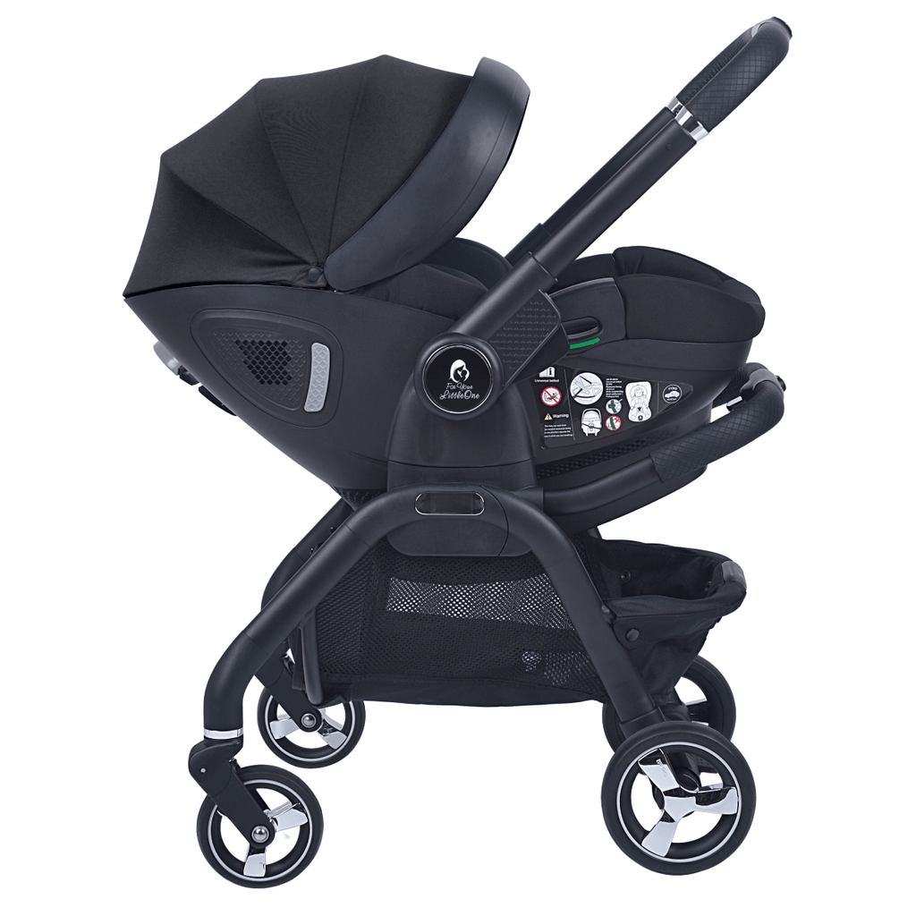 For Your Little One Qubi Infant Car Seat Stroller & Base - Eclipse Black