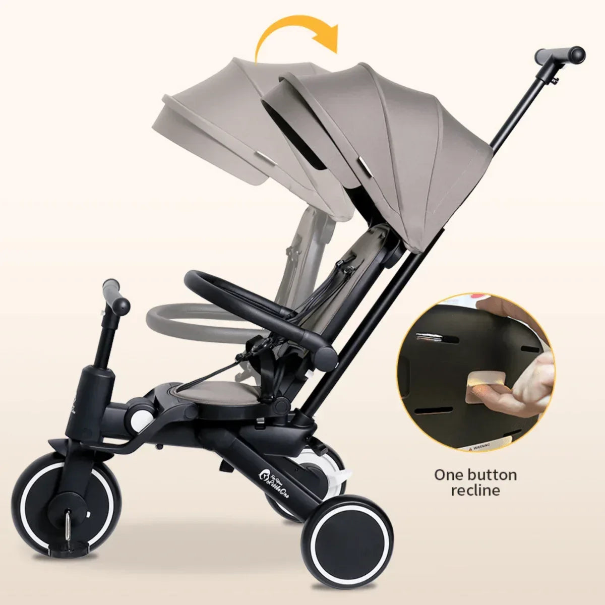 foryourlittleone-xplor-foldable-trike-grey-olive-2025-810797 - Bobobiy