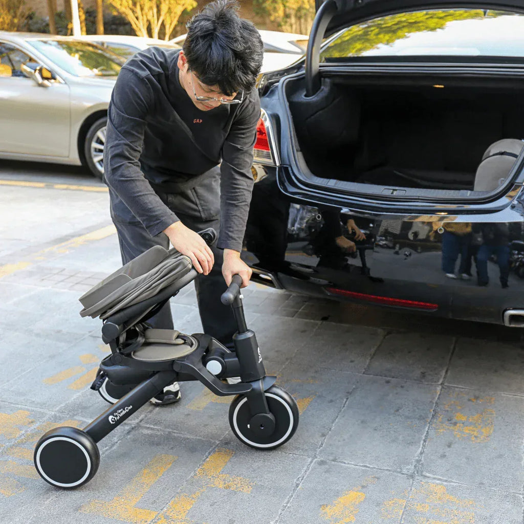 foryourlittleone-xplor-foldable-trike-jet-black-2025-158040 - Bobobiy