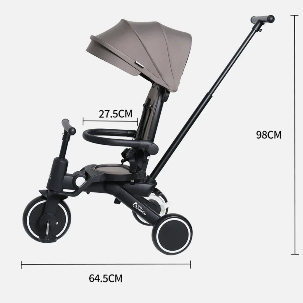 foryourlittleone-xplor-foldable-trike-jet-black-2025-484888 - Bobobiy