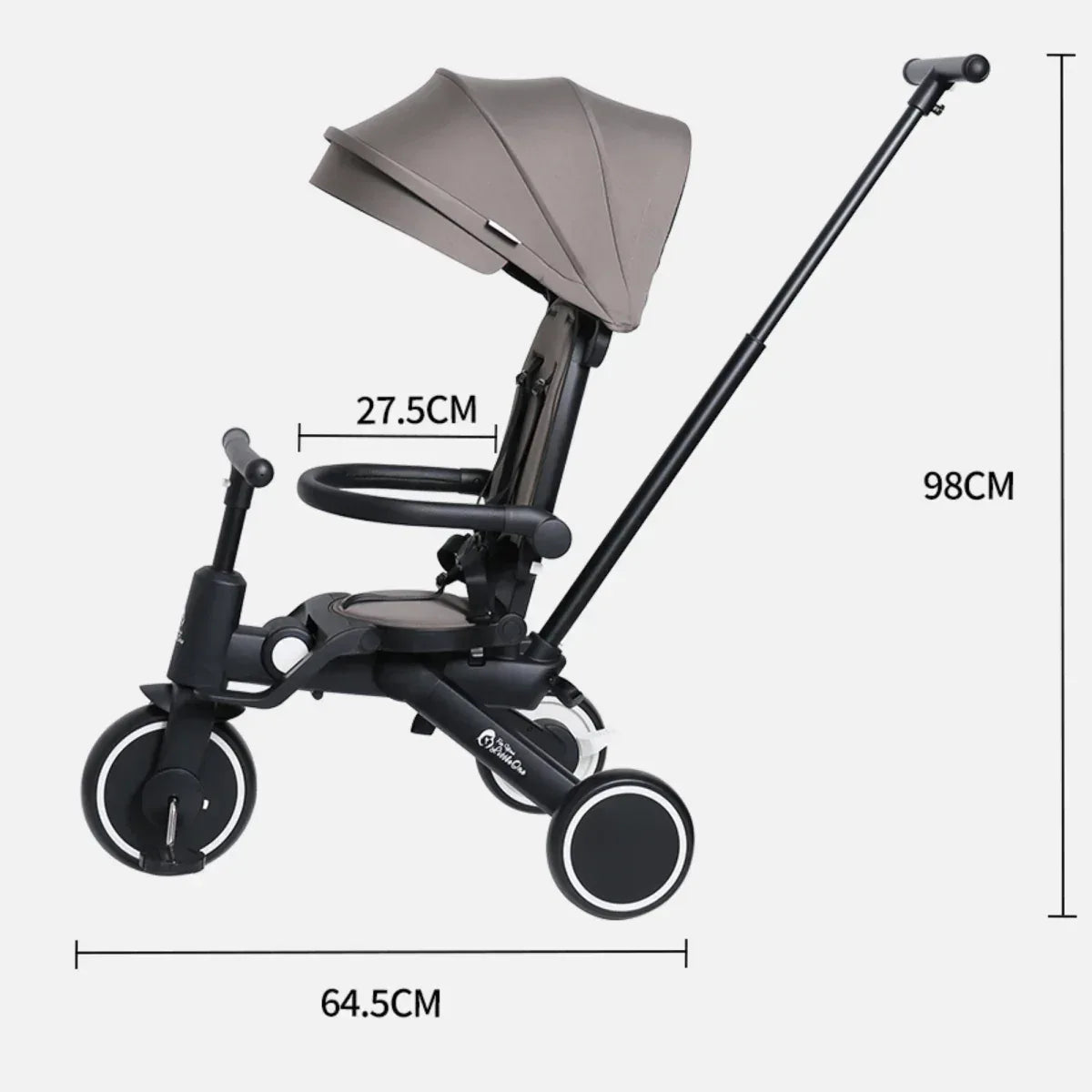 foryourlittleone-xplor-foldable-trike-jet-black-2025-484888 - Bobobiy