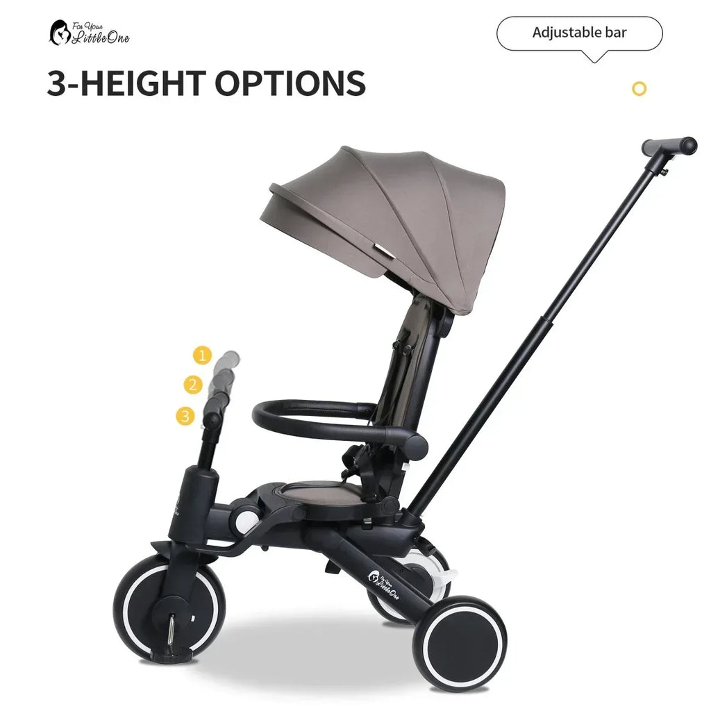 foryourlittleone-xplor-foldable-trike-jet-black-2025-940039 - Bobobiy