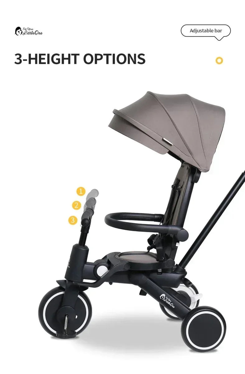 foryourlittleone-xplor-foldable-trike-jet-black-2025-948273 - Bobobiy