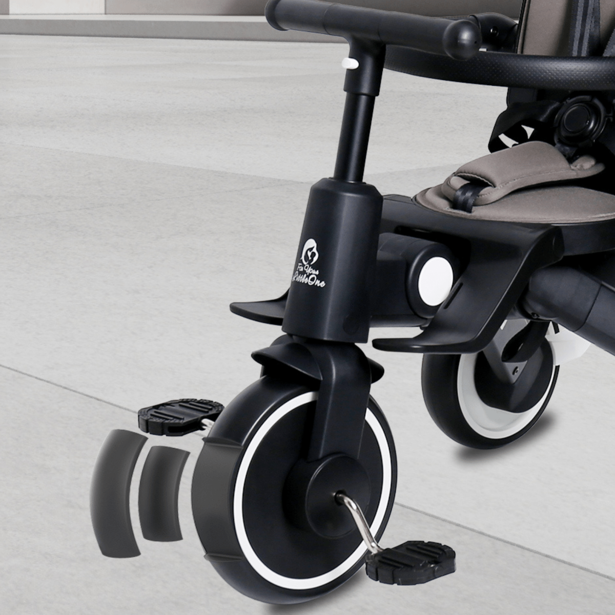 Foryourlittleone Xplor Ultimate 6 in 1 Foldable Trike - Jet Black (10m-4y)