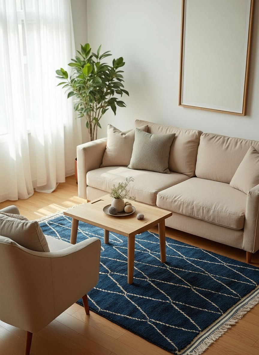 Kasbah Hand Knotted Rug - 196 x 125 cm - Handmade