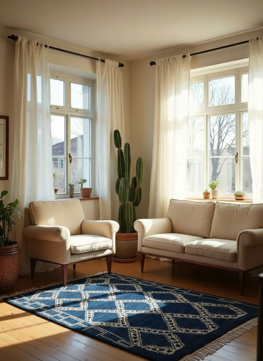 Nomad Hand Knotted Rug - 189 x 122 cm - Handmade