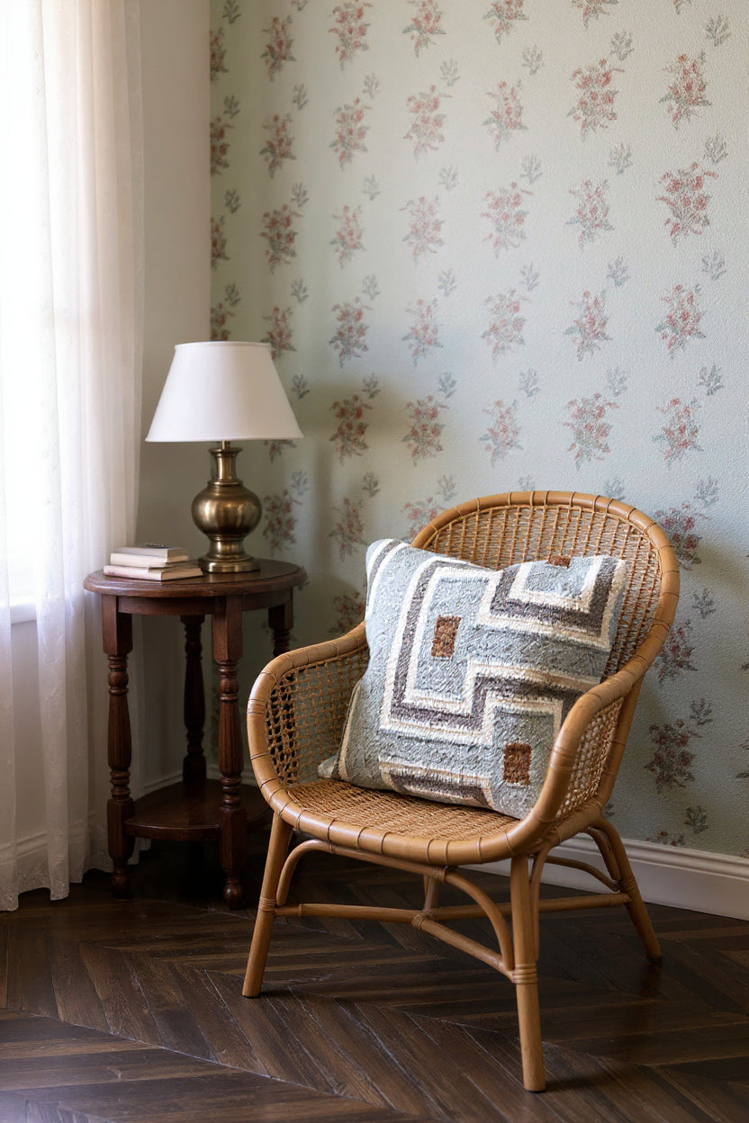 Turkish Kilim Vintage Cushion Cover - 40 x 40 cm - Handmade