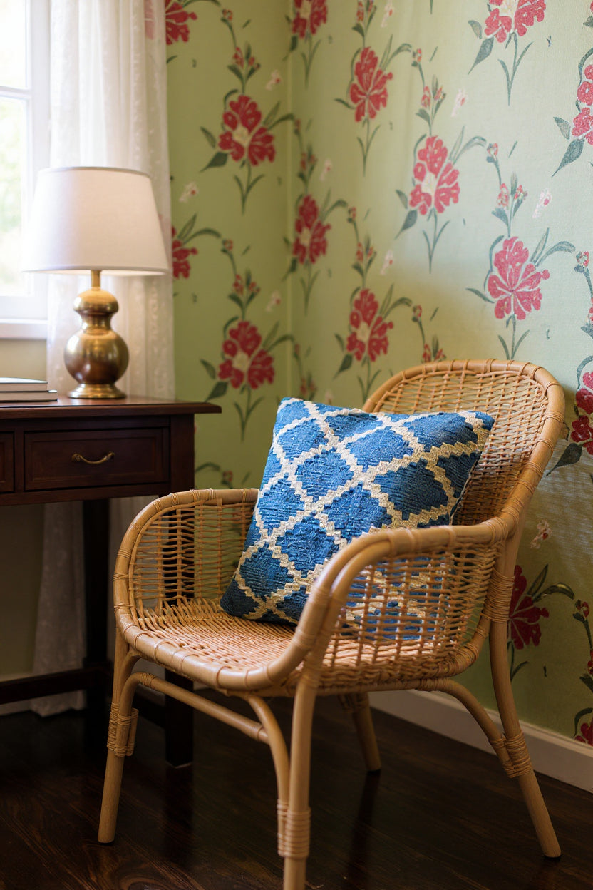 Ikat Kilim Cushion Cover - 45 x 45 cm - Handmade