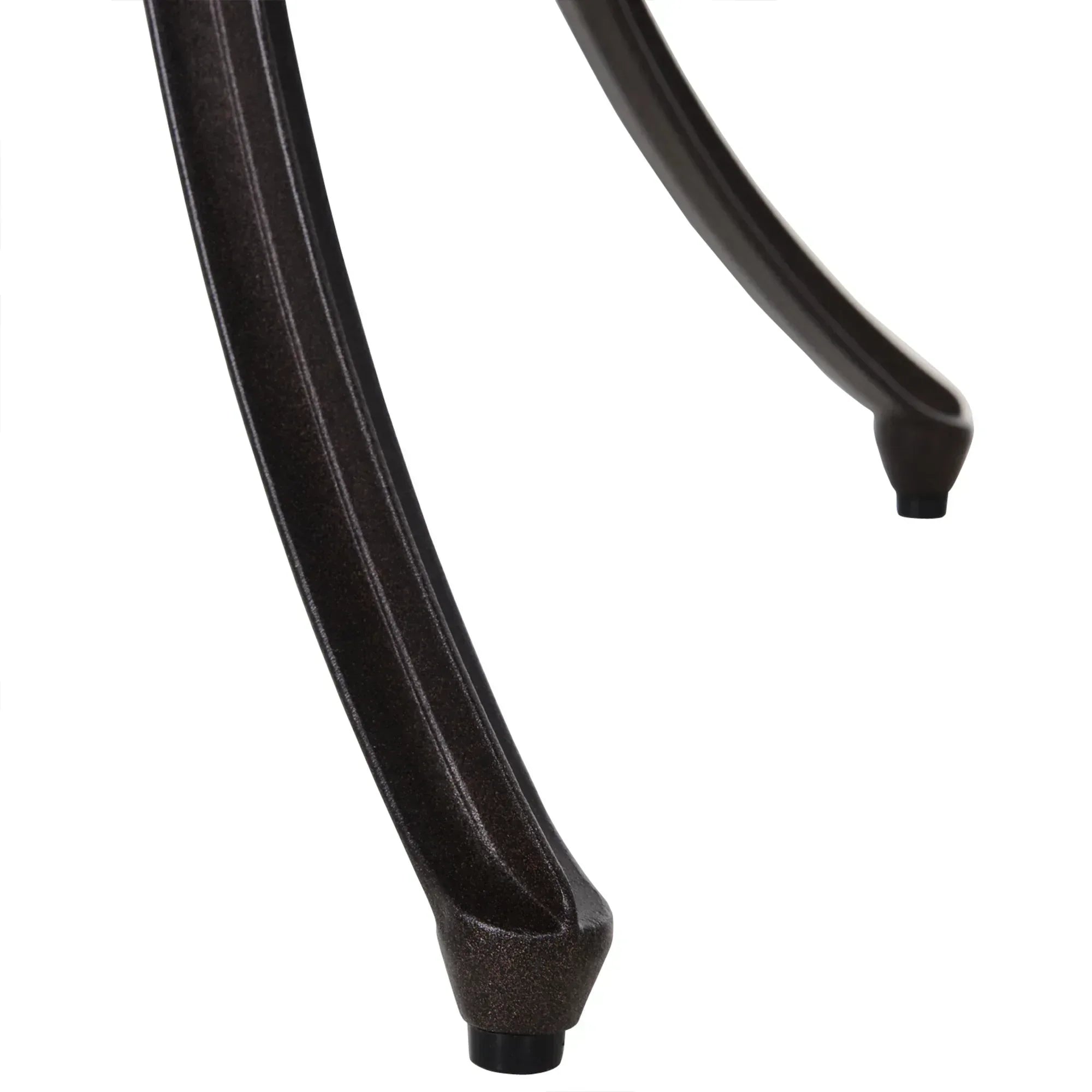 5 Pieces Garden Dining Set for 4, Cast Aluminium Outdoor Dining Set with 4 Armchairs and Round Dining Table with Parasol Hole, Garden Furniture Set, Brown - Bobobiy