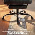Black office chair base with five-star stand and PU swivel wheels