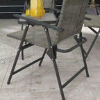 Outsunny Four Piece Metal Garden Sofa Set Mixed Brown