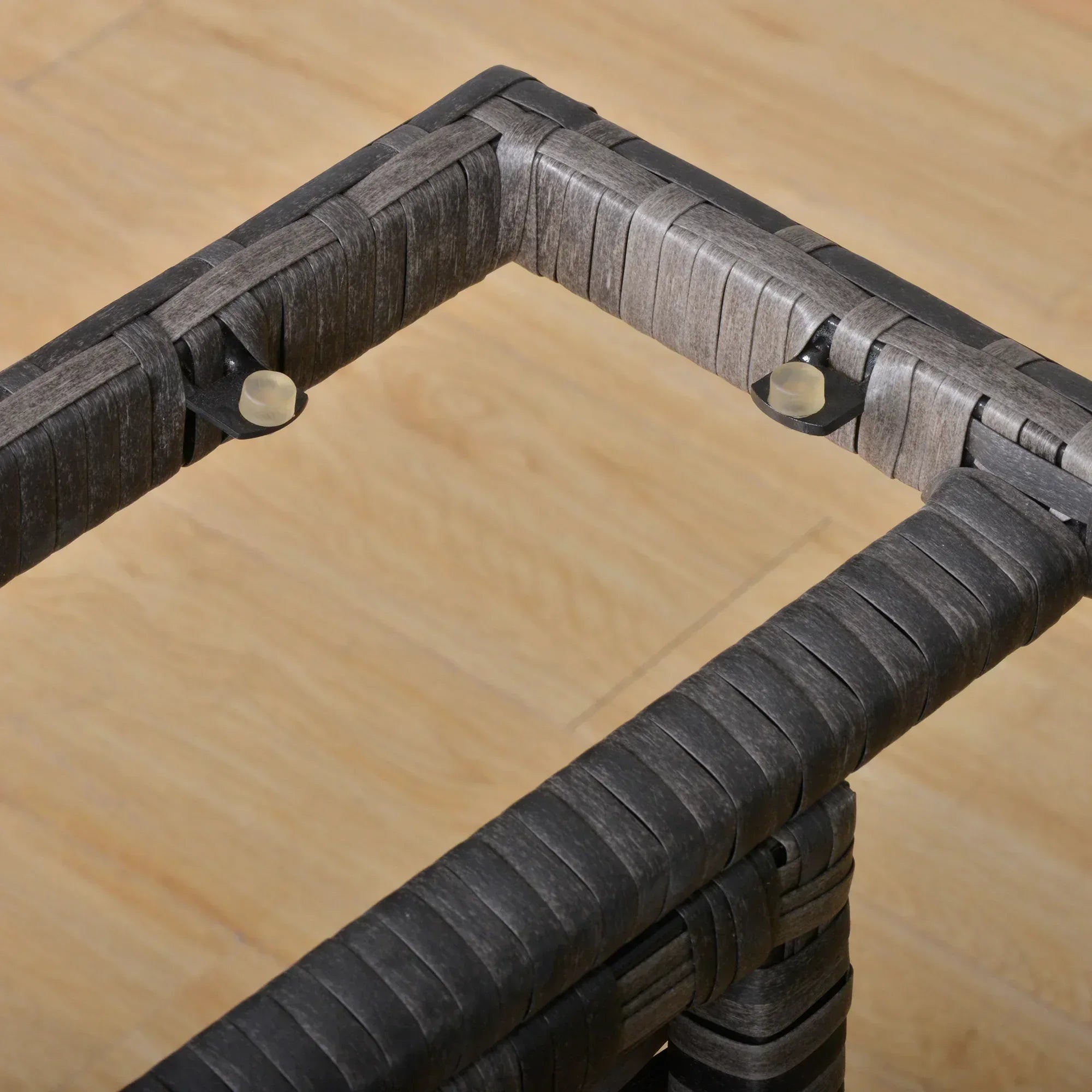 8 Seater Patio wicker Sofa Set ,Outdoor Couch with Table & Cushions, Grey - Bobobiy