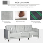 Light grey velvet corner sofa bed with tufted back and comfort cushioning panels