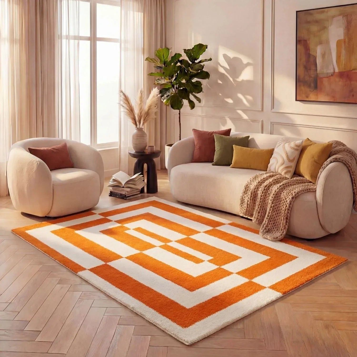 geometric_orange_white - Bobobiy