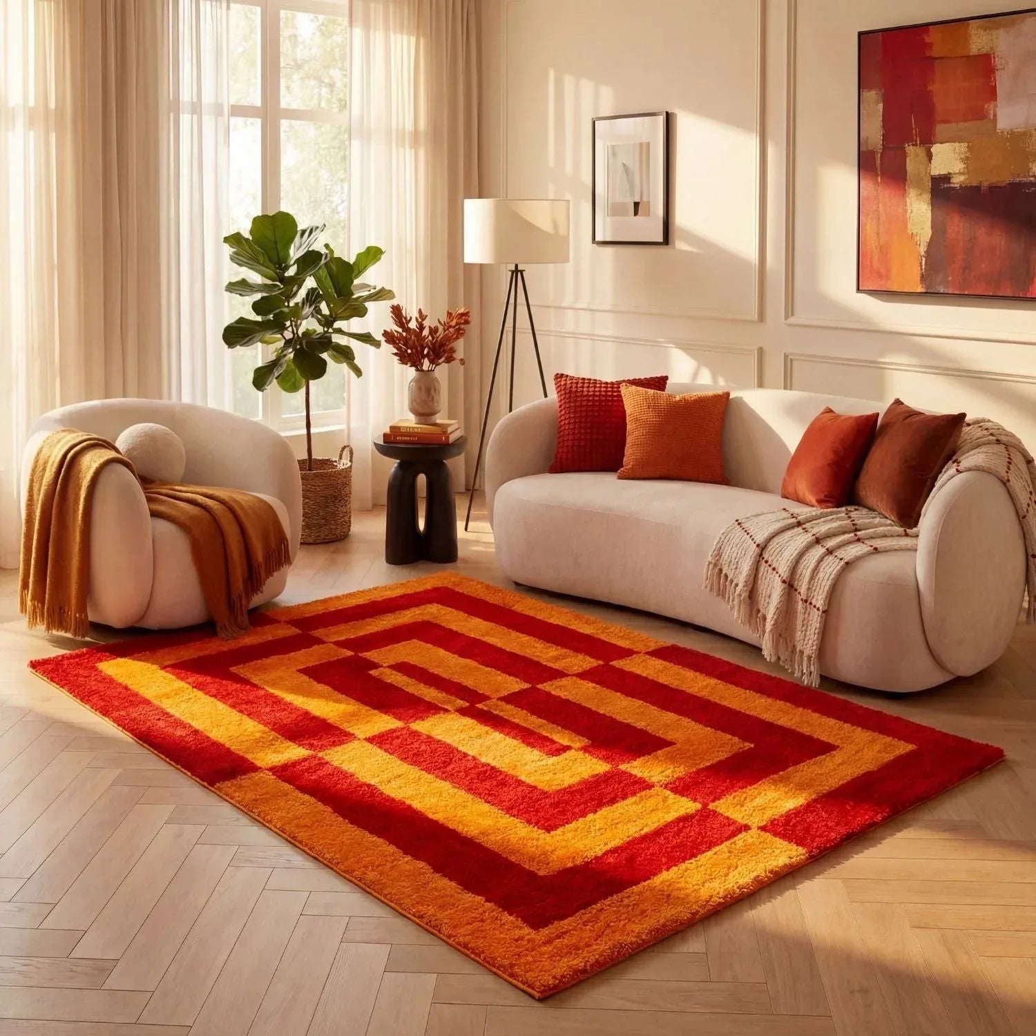 geometric_red_orange - Bobobiy