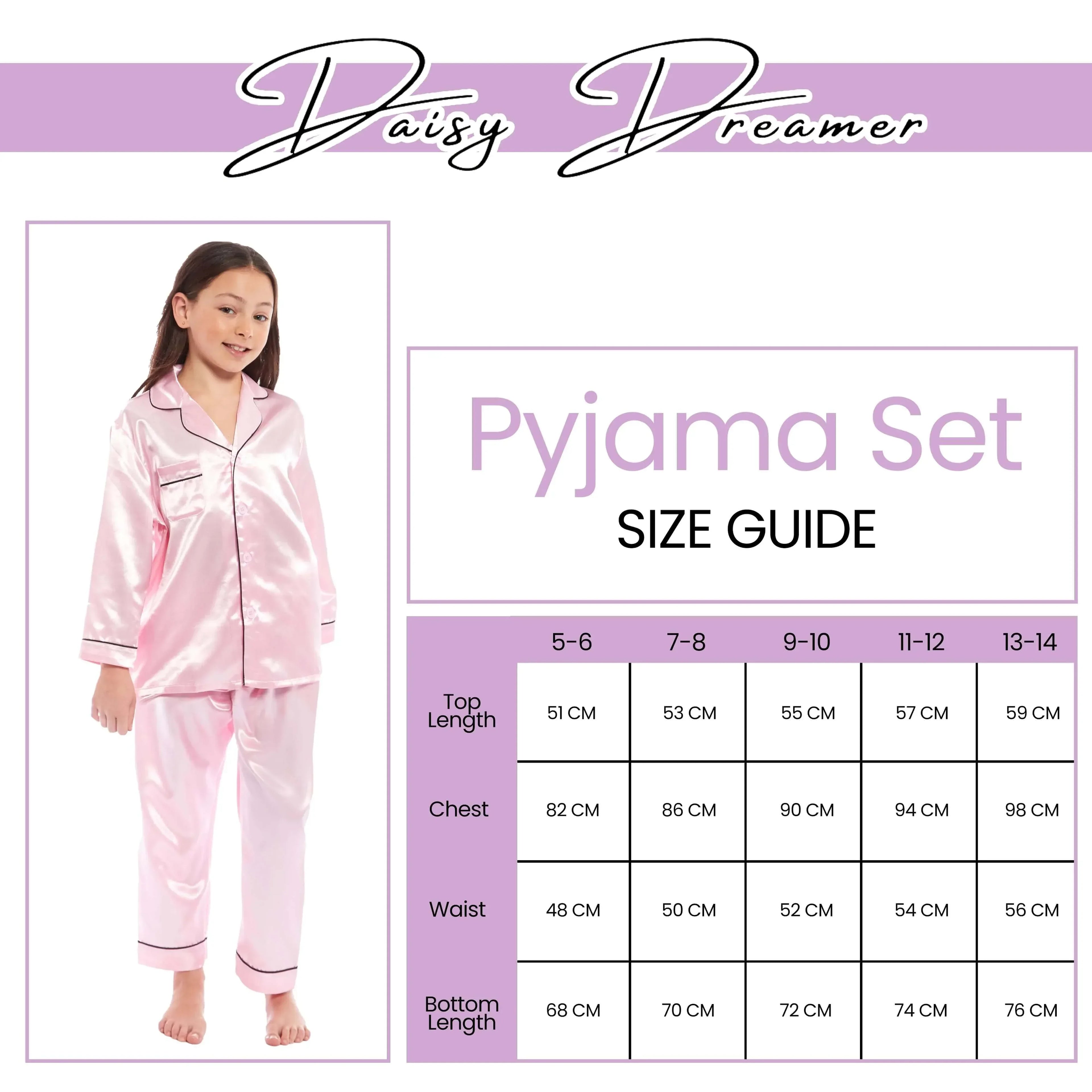girls-long-sleeve-satin-silk-pyjama-set-comfortable-button-down-sleepwear-in-black-pink-grey-sizes-5-14-yrs-by-daisy-dreamer-pyjamas-1176513367 - Bobobiy
