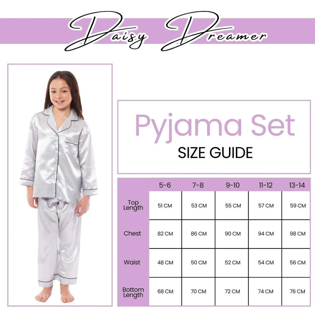 girls-long-sleeve-satin-silk-pyjama-set-comfortable-button-down-sleepwear-in-black-pink-grey-sizes-5-14-yrs-by-daisy-dreamer-pyjamas-1176513375 - Bobobiy