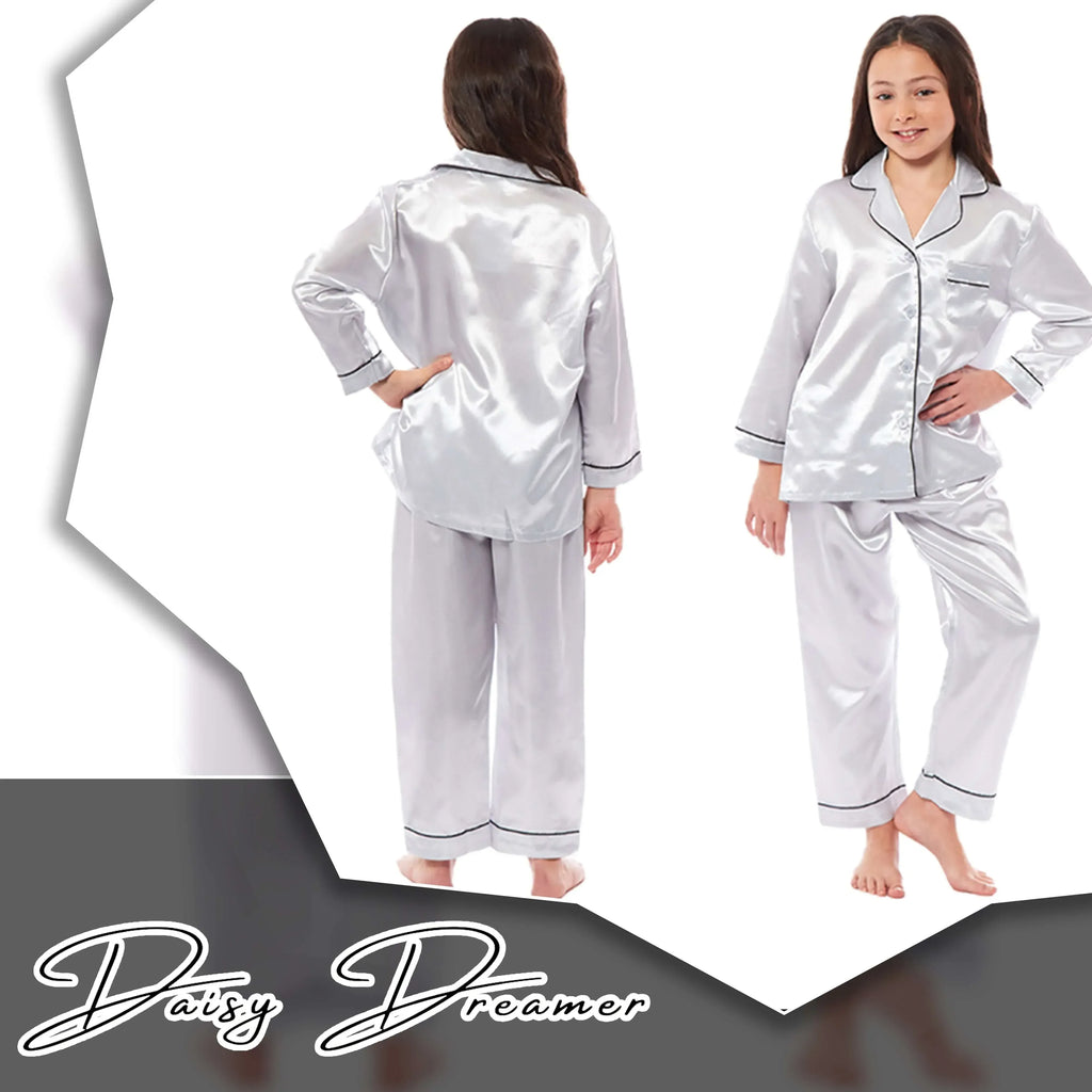 girls-long-sleeve-satin-silk-pyjama-set-comfortable-button-down-sleepwear-in-black-pink-grey-sizes-5-14-yrs-by-daisy-dreamer-pyjamas-1176513376 - Bobobiy