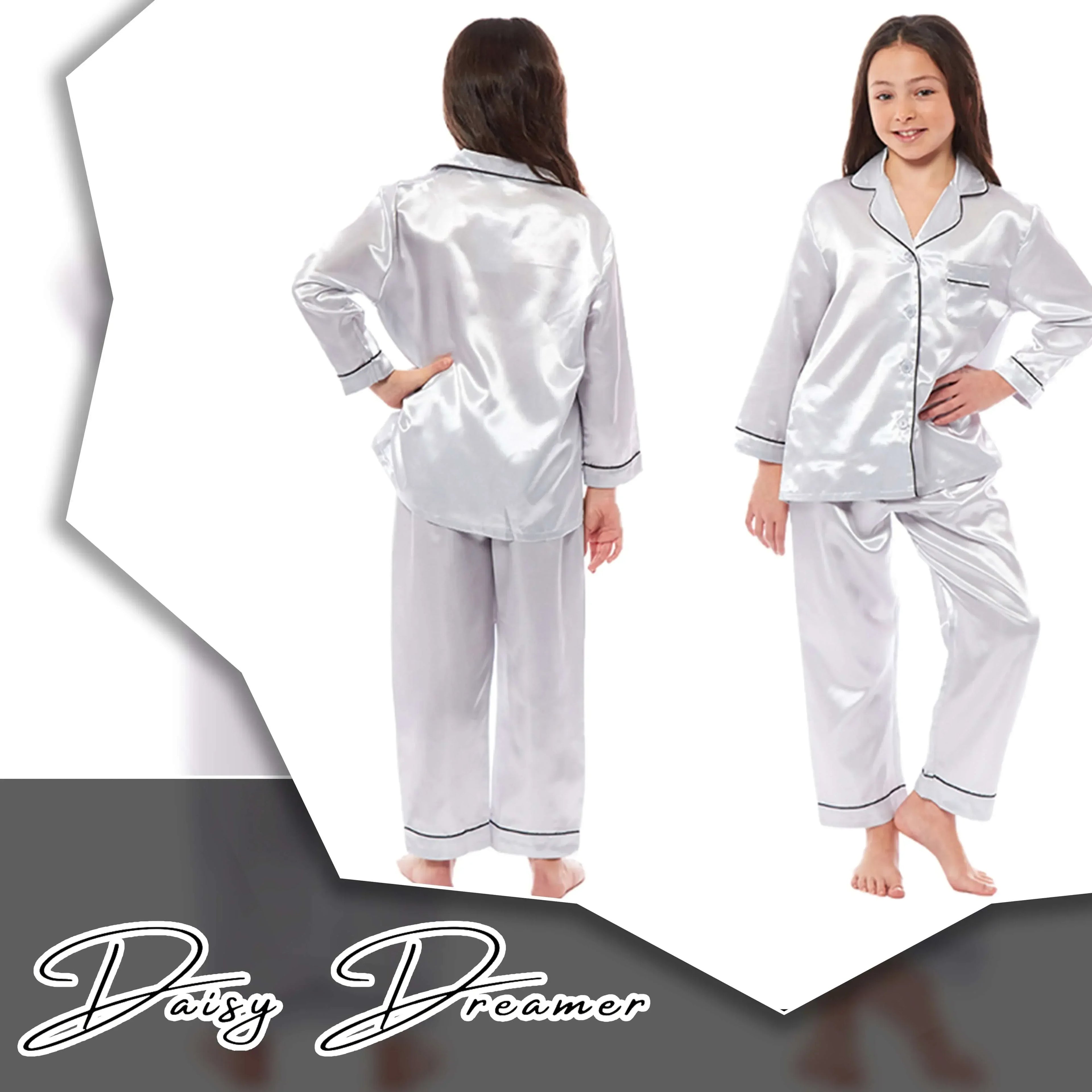 girls-long-sleeve-satin-silk-pyjama-set-comfortable-button-down-sleepwear-in-black-pink-grey-sizes-5-14-yrs-by-daisy-dreamer-pyjamas-1176513376 - Bobobiy