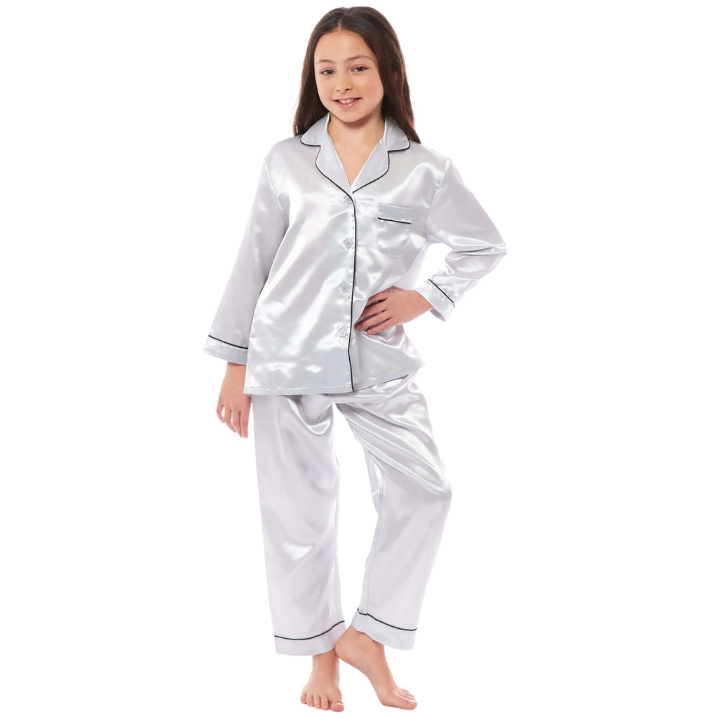 girls-long-sleeve-satin-silk-pyjama-set-comfortable-button-down-sleepwear-in-black-pink-grey-sizes-5-14-yrs-by-daisy-dreamer-pyjamas-1176513378 - Bobobiy