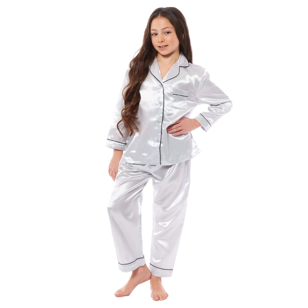 girls-long-sleeve-satin-silk-pyjama-set-comfortable-button-down-sleepwear-in-black-pink-grey-sizes-5-14-yrs-by-daisy-dreamer-pyjamas-1176513381 - Bobobiy