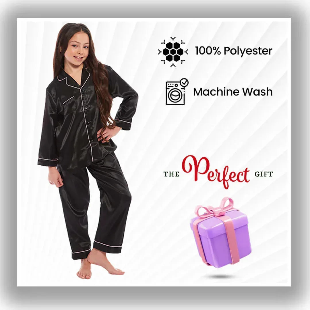 girls-long-sleeve-satin-silk-pyjama-set-comfortable-button-down-sleepwear-in-black-pink-grey-sizes-5-14-yrs-by-daisy-dreamer-pyjamas-1176513387 - Bobobiy