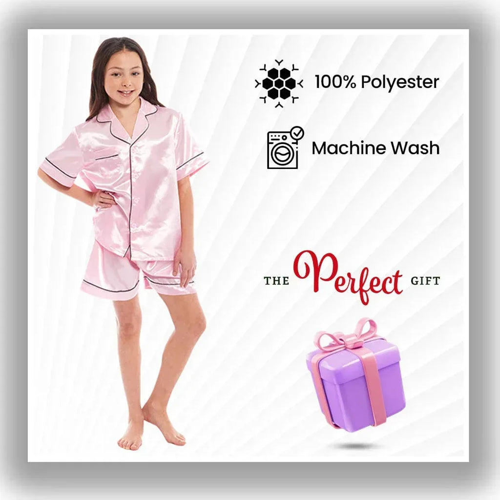 girls-satin-silk-short-pyjama-set-button-down-shirt-and-loose-fitting-pants-loungewear-nightwear-for-ages-5-14-black-pink-grey-by-daisy-dreamer-pyjamas-1052974108 - Bobobiy