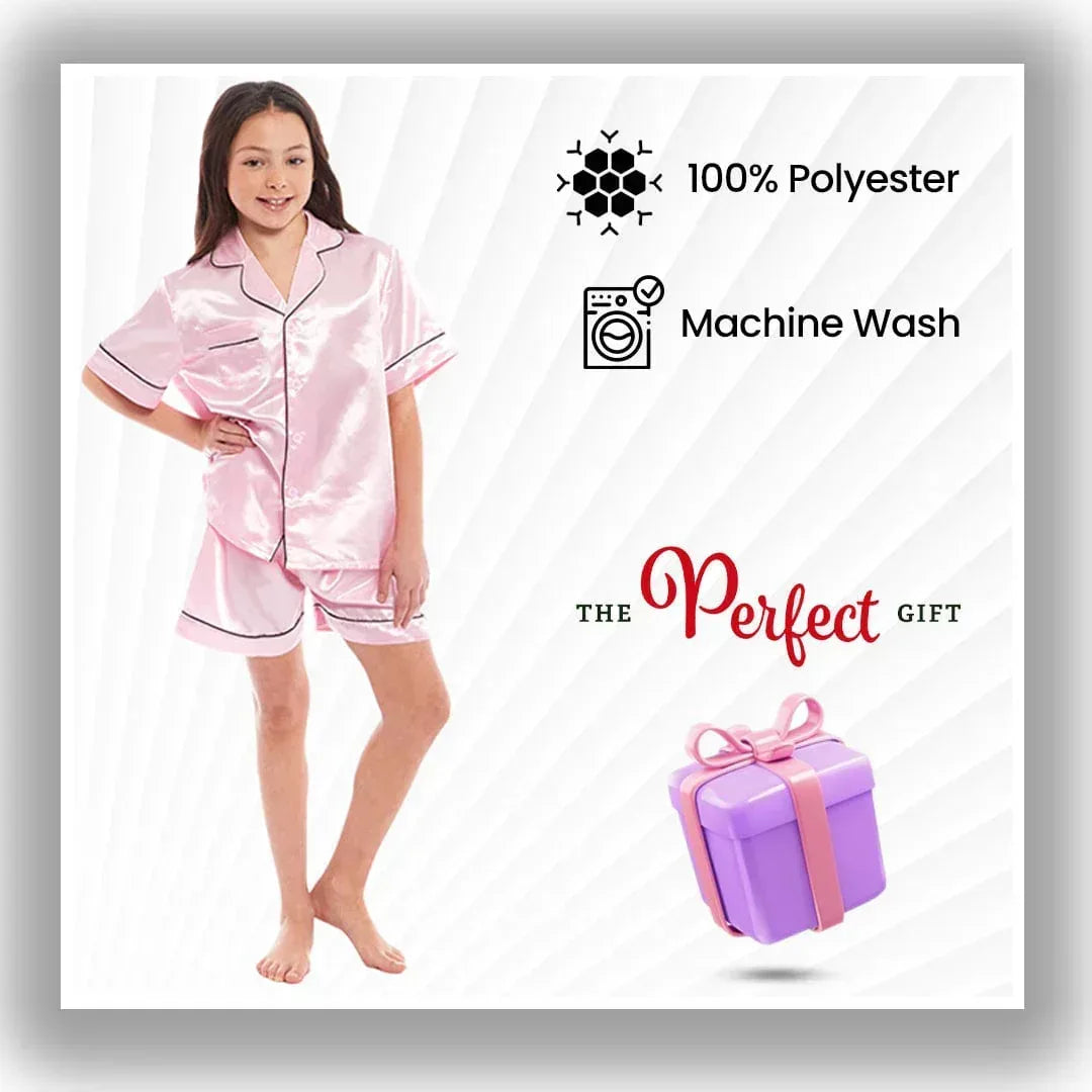 girls-satin-silk-short-pyjama-set-button-down-shirt-and-loose-fitting-pants-loungewear-nightwear-for-ages-5-14-black-pink-grey-by-daisy-dreamer-pyjamas-1052974108 - Bobobiy