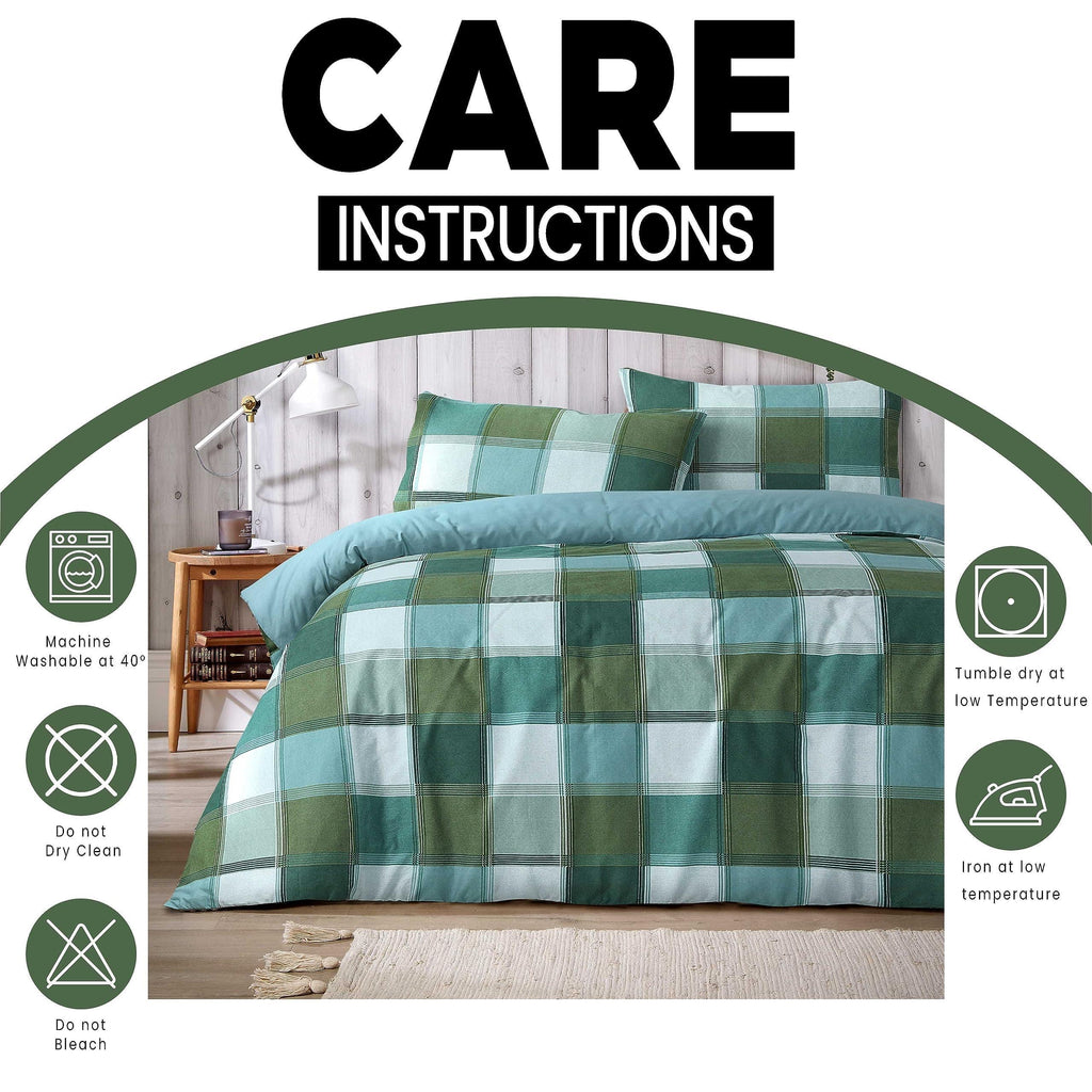 glencoe-reversible-check-duvet-cover-set-with-pillowcases-classic-polycotton-bedding-available-in-single-double-king-sizes-by-olivia-rocco-duvet-cover-945869917 - Bobobiy