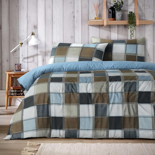 glencoe-reversible-check-duvet-cover-set-with-pillowcases-classic-polycotton-bedding-available-in-single-double-king-sizes-by-olivia-rocco-natural-single-duvet-cover-945870580 - Bobobiy