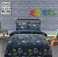 Glow In The Dark Teddy Fleece Duvet Set for Kids Warm Cosy Bedding Perfect for Winter