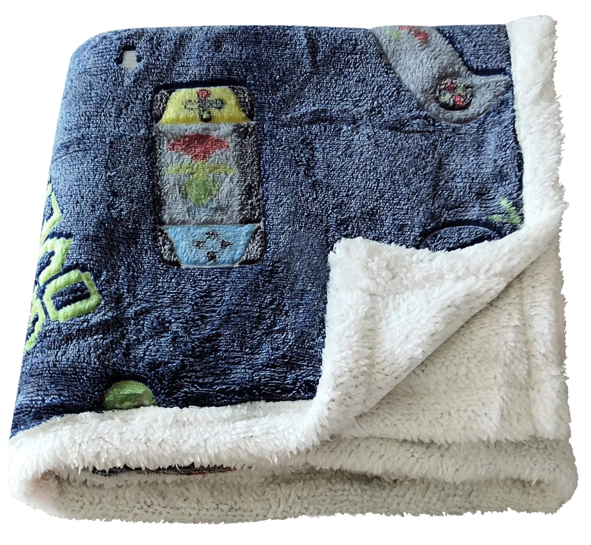 Glow In The Dark Teddy Fleece Duvet Set for Kids Warm Cosy Bedding Perfect for Winter