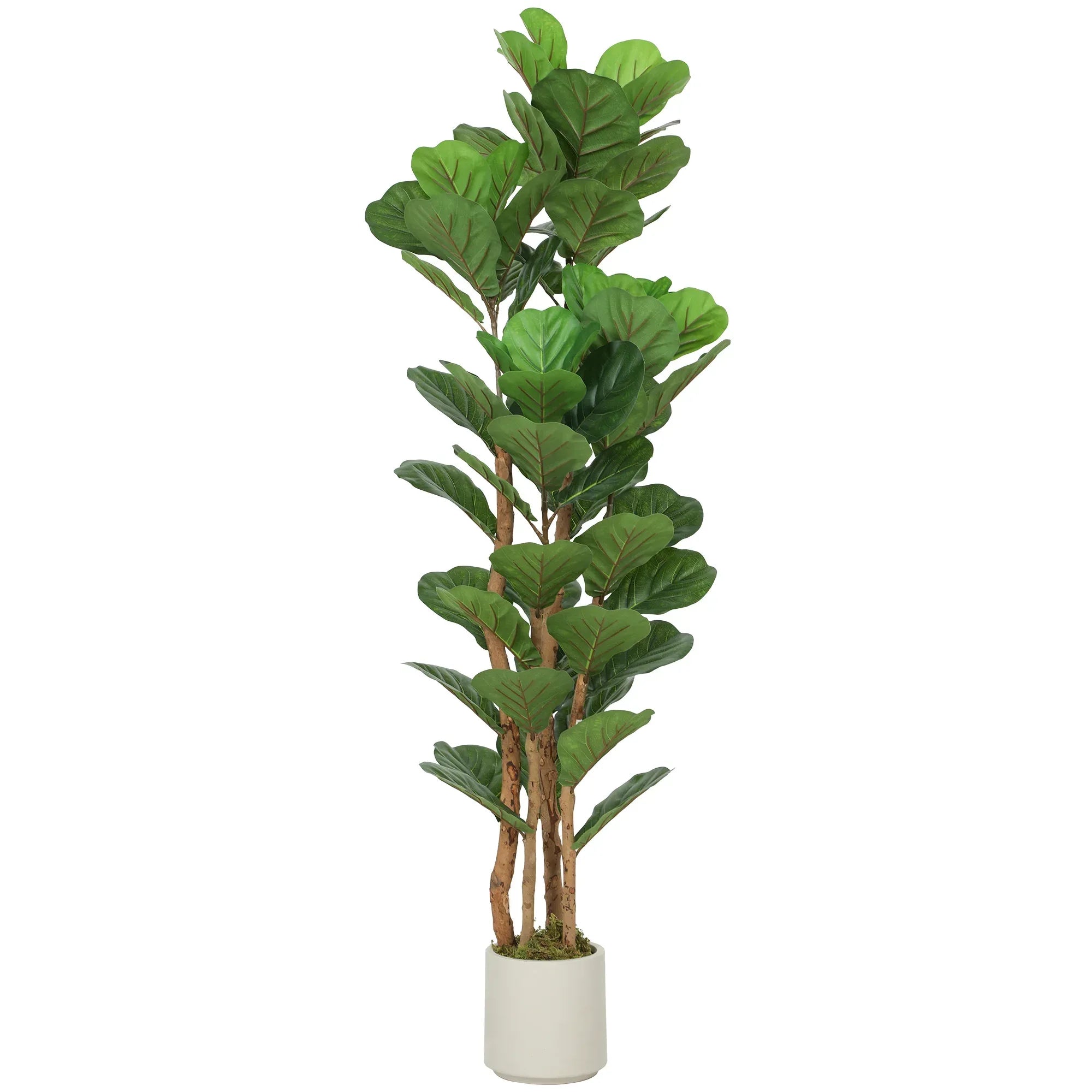 150cm Artificial Fiddle Leaf Fig Tree - Green - Bobobiy