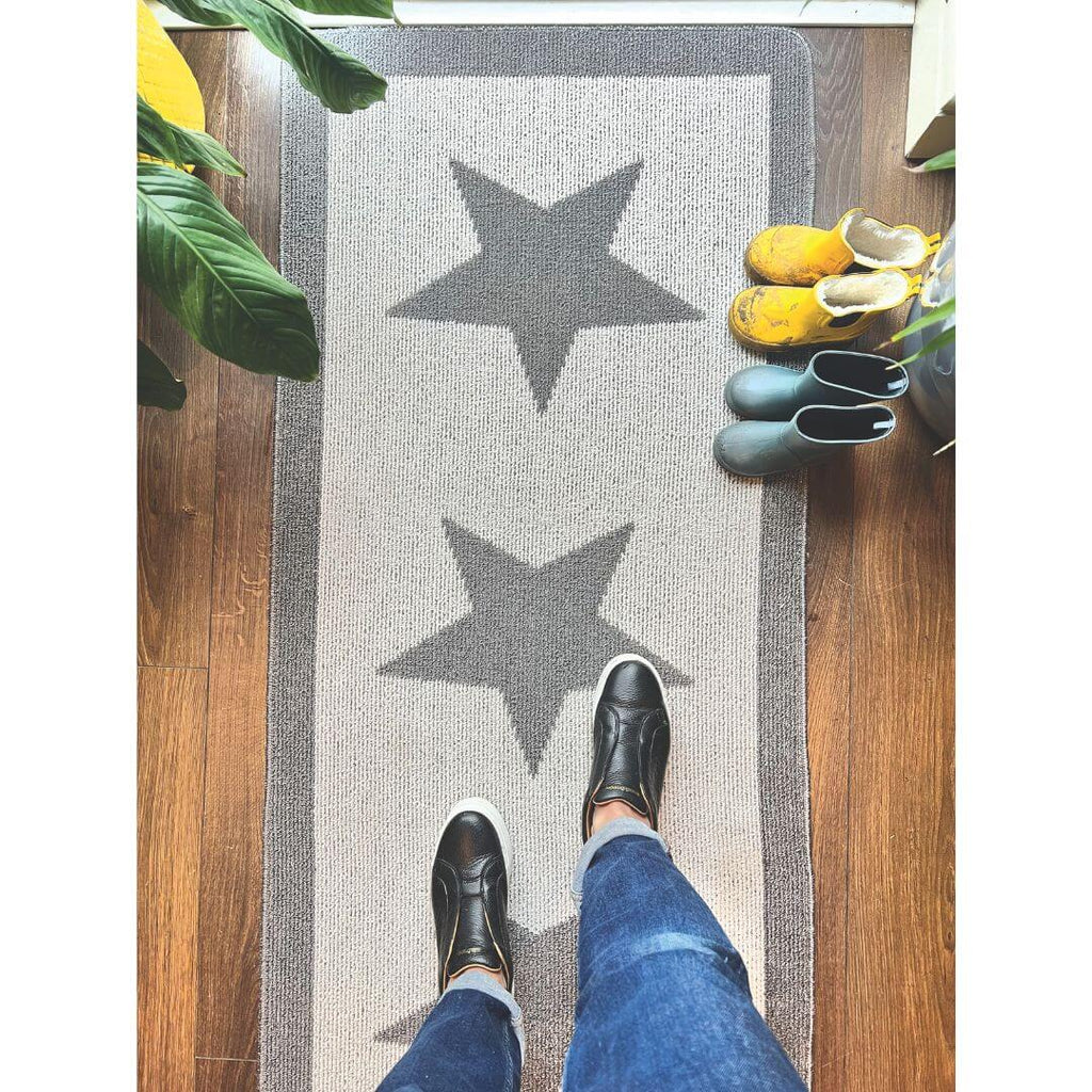 Washable Mat and Runner Star Design