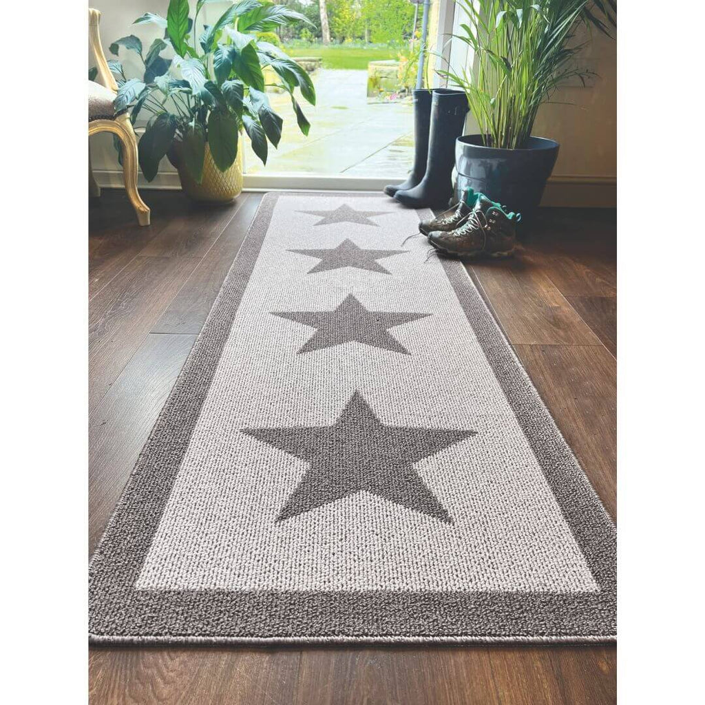 Washable Mat and Runner Star Design
