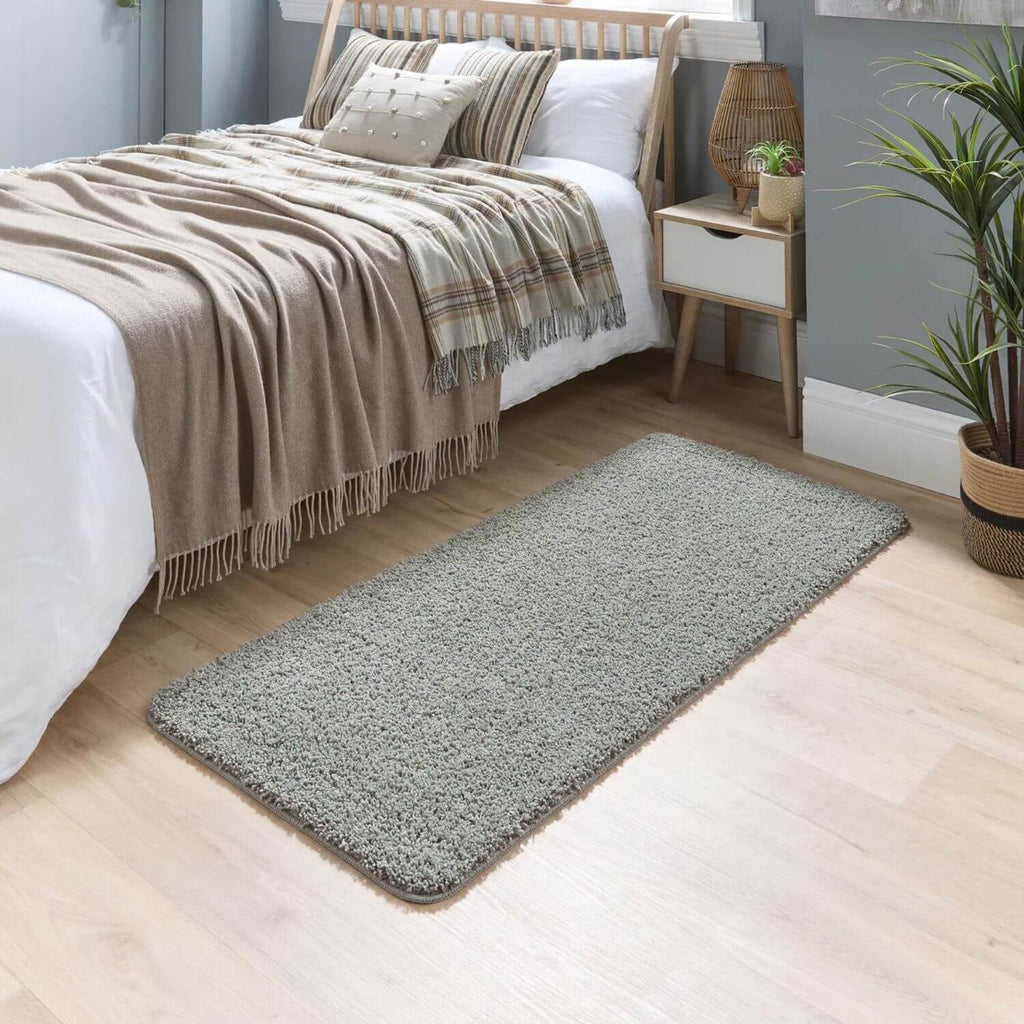 Washable Ghost Grey Shaggy Rug