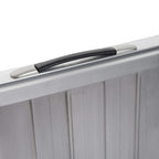 Silver folding aluminum ramp top handle with textured grip